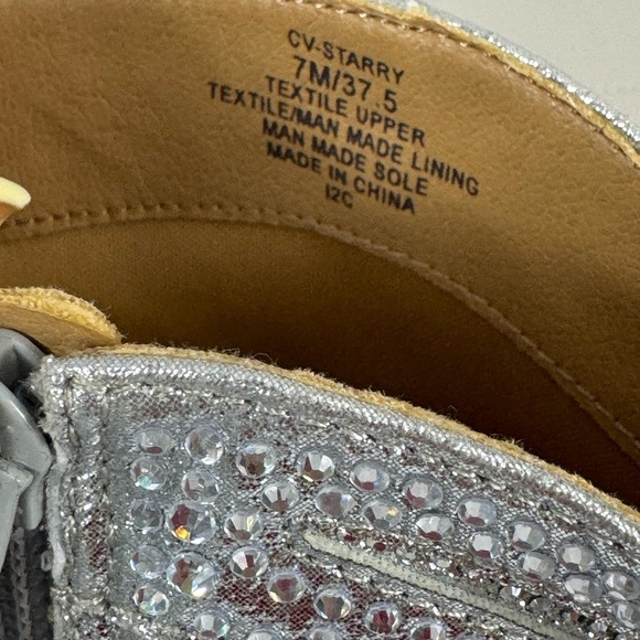 NWOT Crown Vintage Silver Cowgirl 7 Boots Western Rodeocore Festival Glam glitz - Picture 13 of 15